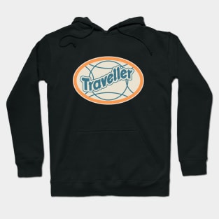 Retro Traveder Badge - Vintage backpacker Sticker - Classic Travel Illustration Hoodie